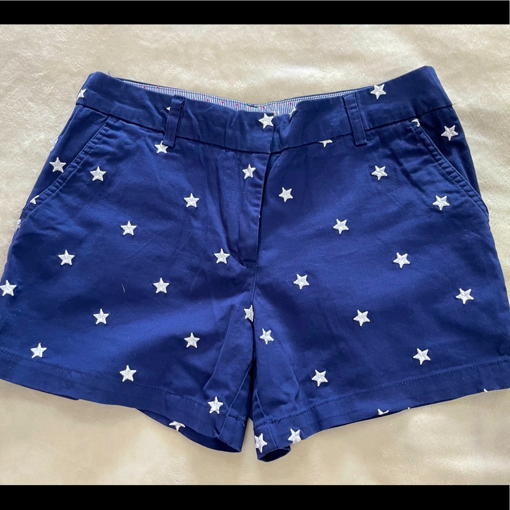 NWOT Navy Shorts with Embroidered White Stars